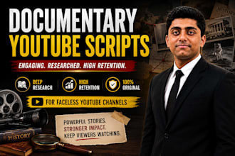 write documentary style youtube scripts