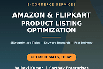 create and optimize your amazon and flipkart product listing