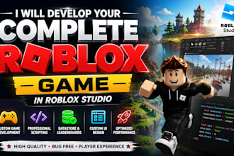 develop your complete roblox game in roblox studio