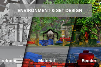 create 3d game props and horror environment assets