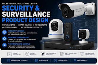 do 3d cad design for cctv, surveillance,mini camera,security industrial products