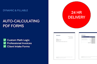 create fillable PDF forms, invoice automation and document workflows