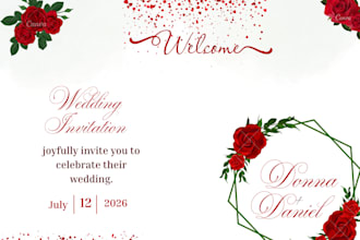 design an editable canva wedding invitation