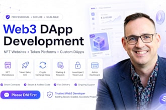 build an nft website, crypto exchange dapp, nft marketplace token dapp