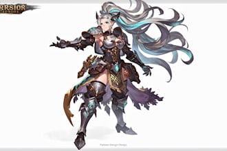 design 2d game character in any style and genre