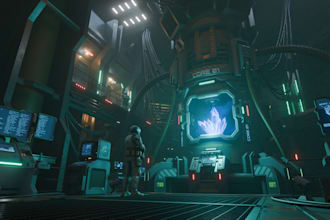develop a 3d sci fi style game environment