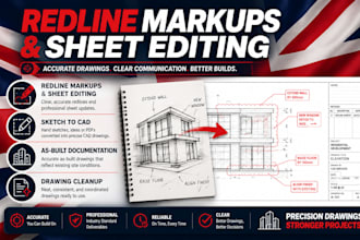 convert redline markups and sketches to accurate cad drawings