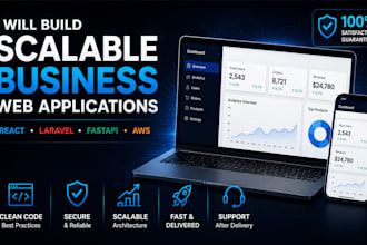build scalable react, laravel and fastapi web applications