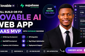 build or fix lovable ai web app saas mvp bugs and supabase backend issue