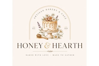 a luxury bakery, café, or coffee shop logo and brand identity