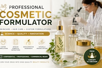 formulate professional skincare, cosmetic and hair care products