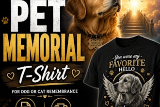 design custom pet memorial t shirt for dog cat remembrance