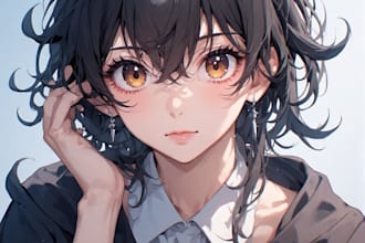 draw any anime, manga, cartoon, game avatar portrait