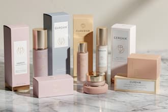 design cosmetic packaging, labels, and beauty product boxes