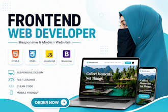 develop professional HTML CSS js bootstrap websites