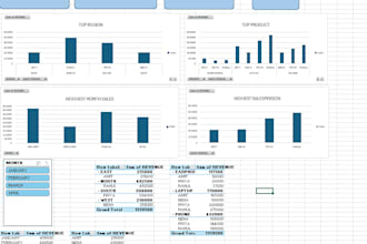 create a professional excel dashboard with pivot tables and charts