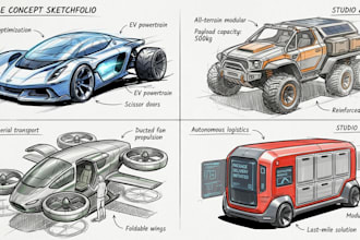 design and sketch the car or vehicle you want