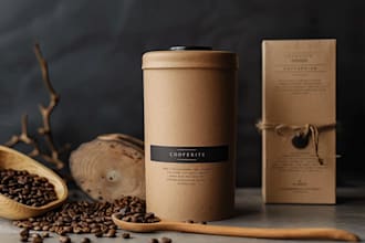 do coffee or tea packaging and label design for you