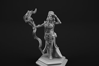 sculpt custom character miniature,collectibles,dnd,ttpg model,stl for 3dprinting
