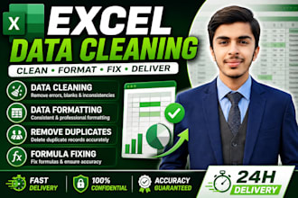 clean format and fix excel data professionally