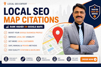 build google maps citations and local SEO backlinks for gmb