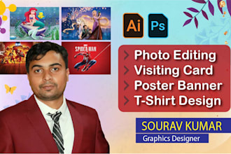 do expert photoshop, photo editing or illustrator editing