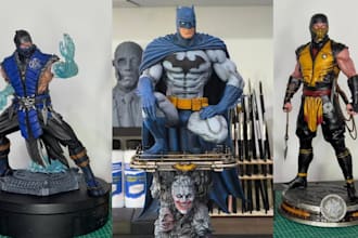 3d print and paint action figure character statue model resin stl for printing