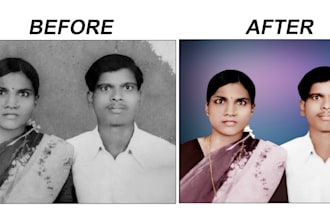 professionally restore old, damaged and faded photos