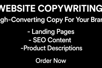 write persuasive website copy and sales content that converts