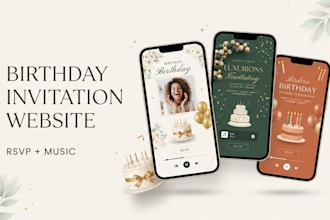 create a luxury birthday invitation website with rsvp and music