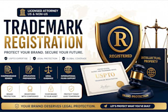 be US and non US licensed trademark registration attorney for your brand, oa