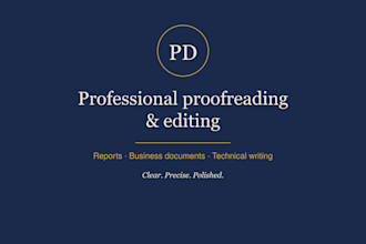 edit and proofread your business documents, reports, and sops