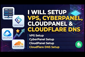 setup vps, cyberpanel, cloudpanel and cloudflare dns