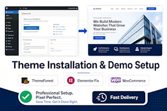 do wordpress demo import themeforest customization elementor repair