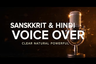 record authentic sanskrit voice over for shlokas mantras