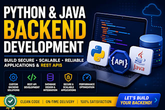develop custom python and java back end applications