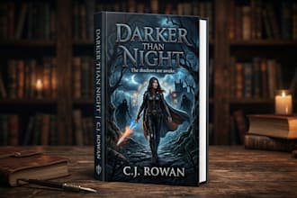 do fantasy book cover design, thriller book cover