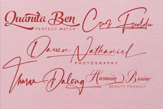 design a professional artistic signature or autograph logo