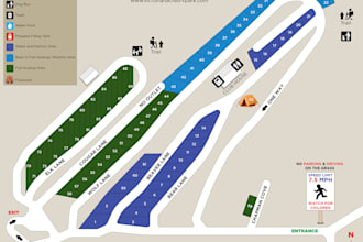 design rv park maps, campgrounds and resort maps in vector