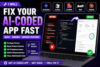 fix ai generated apps built with cursor, claude, bolt and lovable