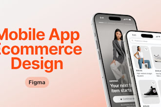 design a mobile ecommerce app UI in figma