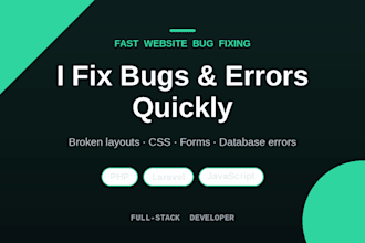 fix bugs in your website