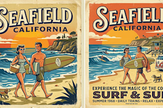 design retro vintage poster