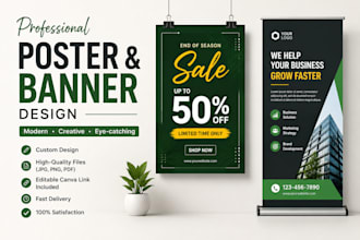 create canva posts, posters, flyers, and brochures