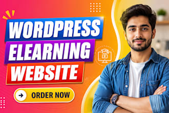 design wordpress lms elearning and online course website