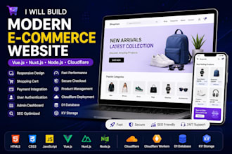 build a modern e commerce website with nuxt js and node js