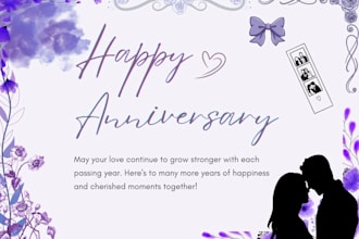 design elegant anniversary greeting card and ecard design