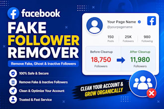 manually remove fack facebook fallowers and fallowing