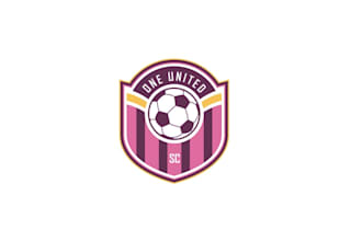 design football soccer crest badge asian american girls team logo