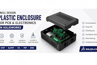 design a plastic enclosure for pcb electronics in solidworks